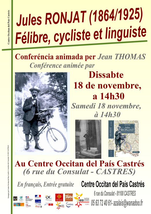 Jules RONJAT (1864/1925) : Félibre, cycliste et linguiste