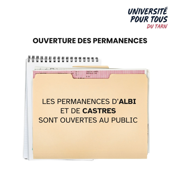 OUVERTURE DES PERMANENCES
