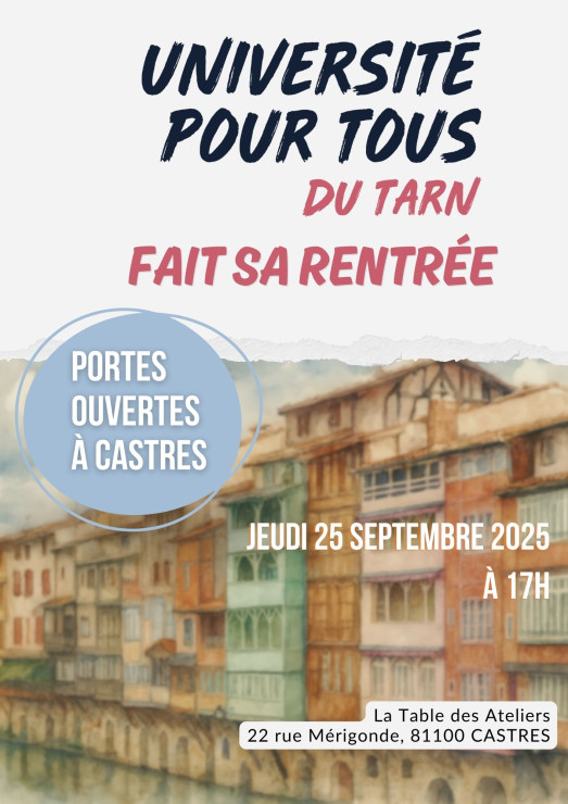 L’Université pour Tous du Tarn fait sa rentrée à Castres