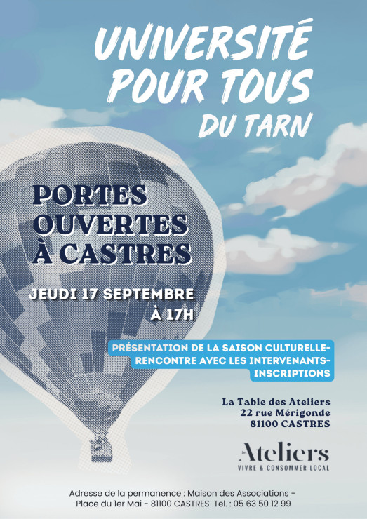 L’Université pour Tous du Tarn fait sa rentrée à Castres